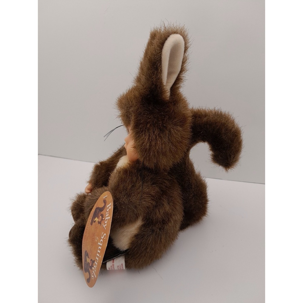 Vintage Anne Geddes Baby Squirrels Plush Doll 1998‎ WITH TAGS 10 inch - Picture 5 of 8